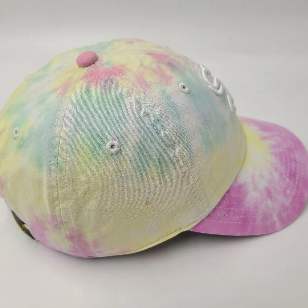 Women Chicago White Sox Hat Strapback 47 Brand Clean Up Pastel Tie Dye MLB Logo